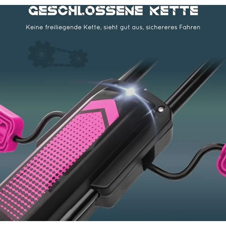 HOMCOM Go-Kart Kinderfahrzeug mit verstellbarem Sitz, Tretfahrzeug, Handbremse, für 5-12 Jahre Kinder, Rosa, Schwarz – Bild 7