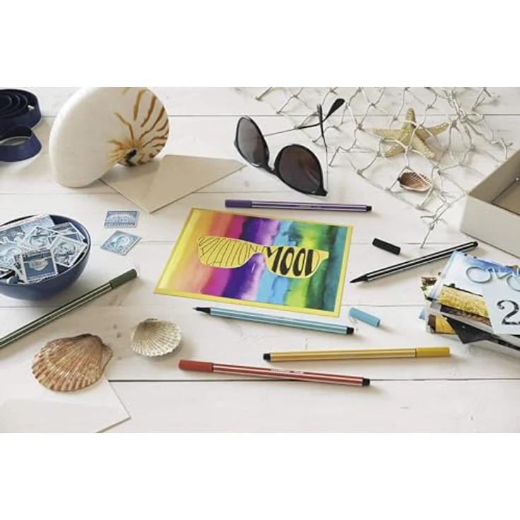 STABILO Pen 68, Premium-Filzstift für kreative Projekte, preußischblau – Bild 3