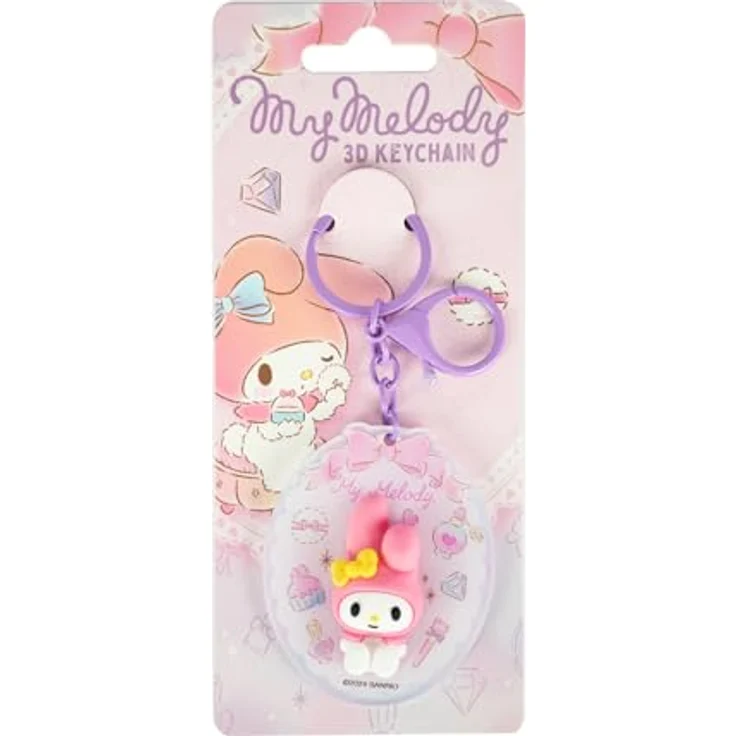 BlueSkyStudios Sanrio Schlüsselanhänger My Melody 3D, niedliche Sammelfigur für Fans, pink – Bild 2