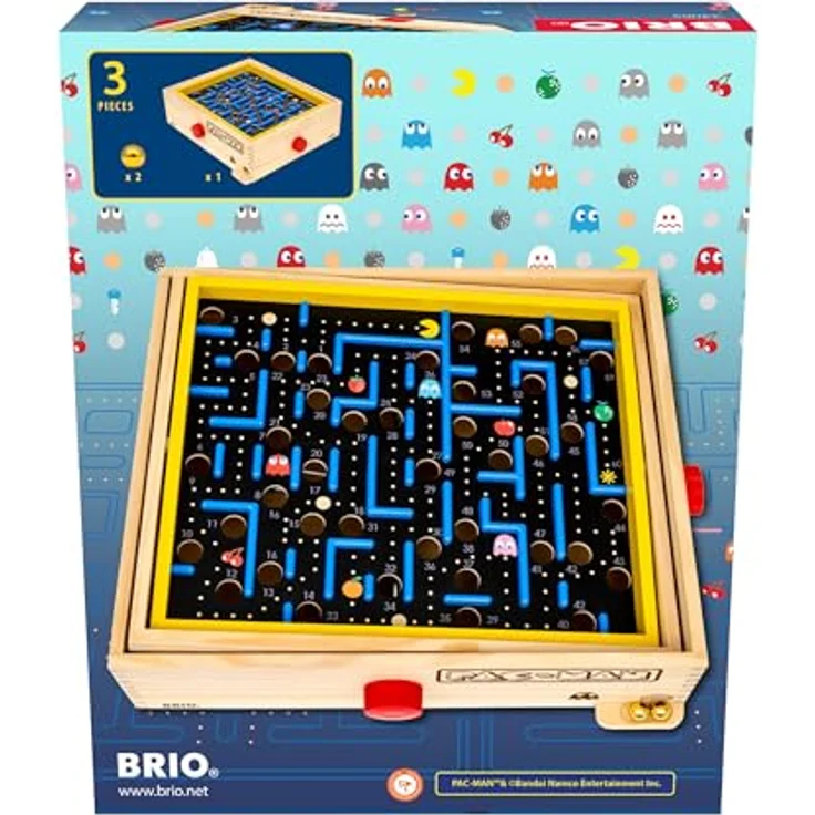 Brio PAC-MAN Labyrinth, Brettspiel mit retro-inspiriertem Maze und zahlreichen Hindernissen – Bild 4