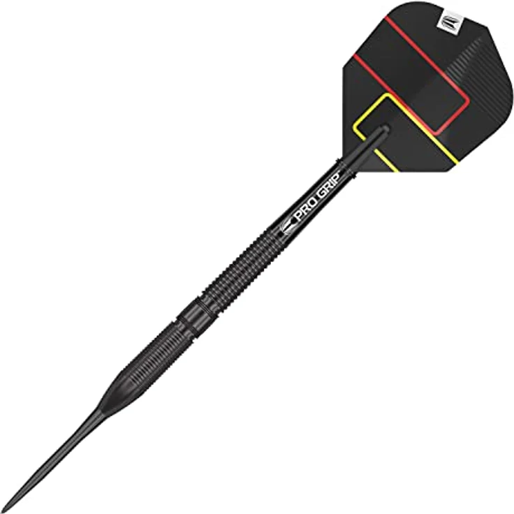 Target Darts Gabriel Clemens Black Edition Steel Tip Darts, 90% Tungsten, 23G mit Pro Grip Schäften und Pro Ultra Flights, Schwarz – Bild 4
