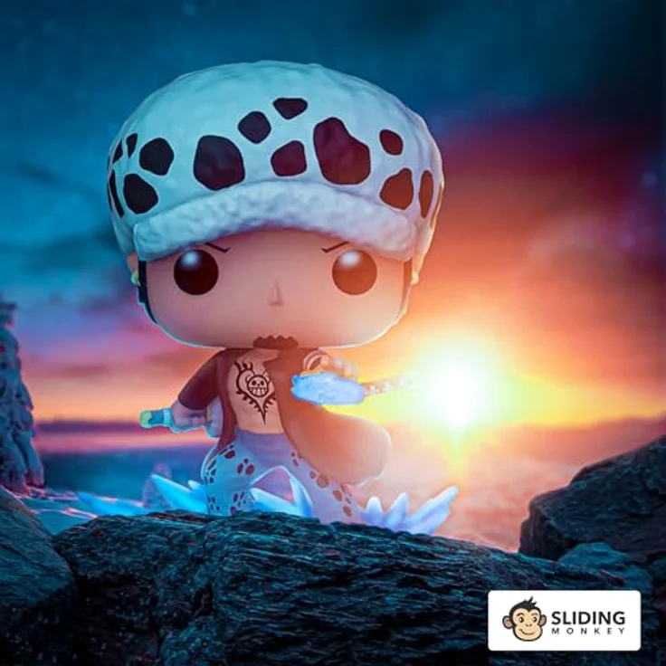 Funko One Piece Trafalgar D. Law (Room) Pop Figur (AAA Anime Exclusive), stabile Box, Special Edition Aufkleber, mögliche Chase Variante – Bild 4