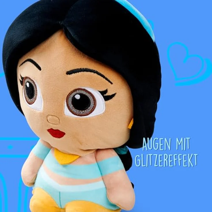 Simba Disney Doorables Jasmin, 25 cm Plüschfigur für Kinder ab den ersten Lebensmonaten, kuschelig weich mit Glitzer-Elementen – Bild 5