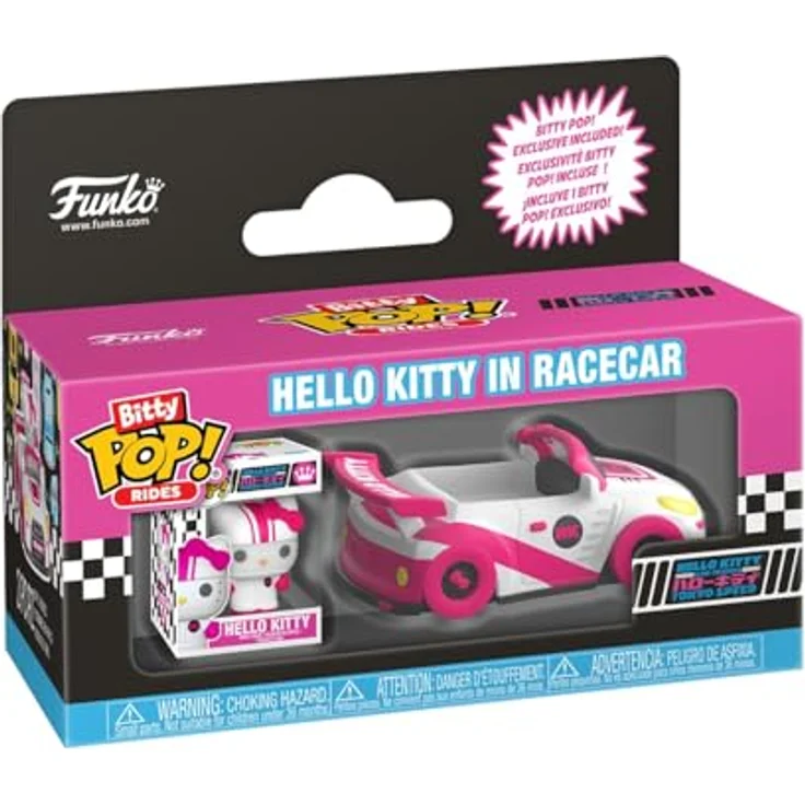 Funko Bitty POP Ride Sanrio Hello Kitty Racecar, Sammelfigur mit detaillierter Verarbeitung – Bild 1