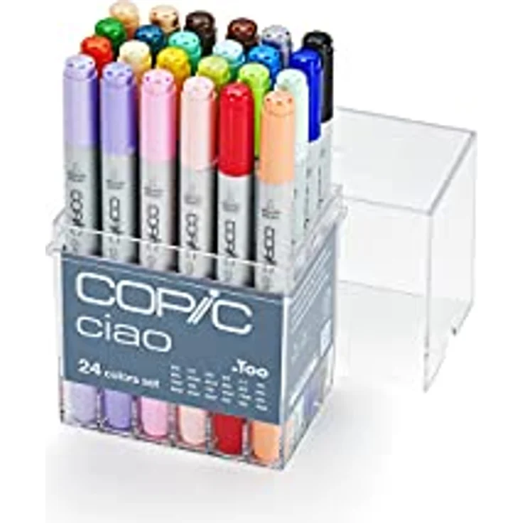 COPIC Ciao Marker 24er Set, alkoholbasierte Allround Layoutmarker, im praktischen Acryl-Display zur Aufbewahrung und einfachen Entnahme – Bild 2