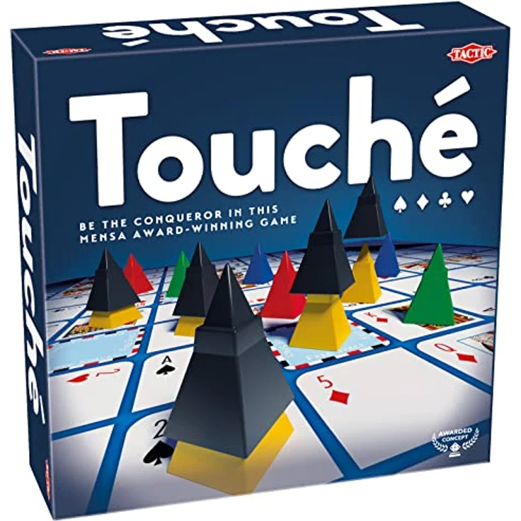 Selecta Spielzeug Touche, Brettspiel für 2-4 Spieler mit Taktik und Glück, mehrsprachig (Deutsch, Französisch, Polnisch, Niederländisch, Englisch) – Bild 1
