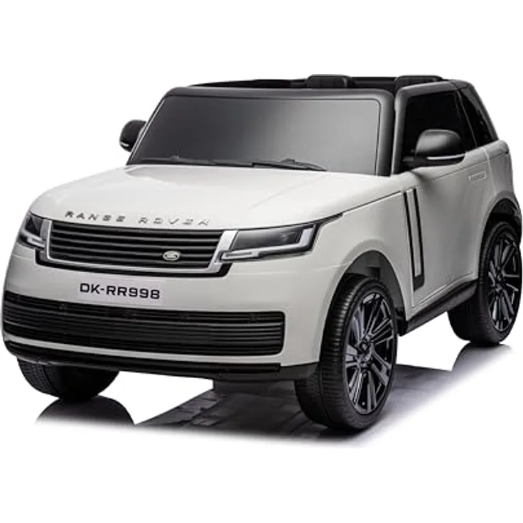FINOOS Elektroauto Enfànt Range Rover, 12 V, mit Fernbedienung, Allradantrieb, Bluetooth, 1 bis 6 Jahre (weiß)