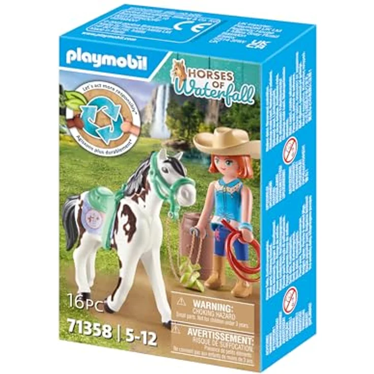 PLAYMOBIL 71358 Ellie & Sawdust, Westernübung Spielset mit Pferd und Reitausrüstung, Mehrfarbig – Bild 3