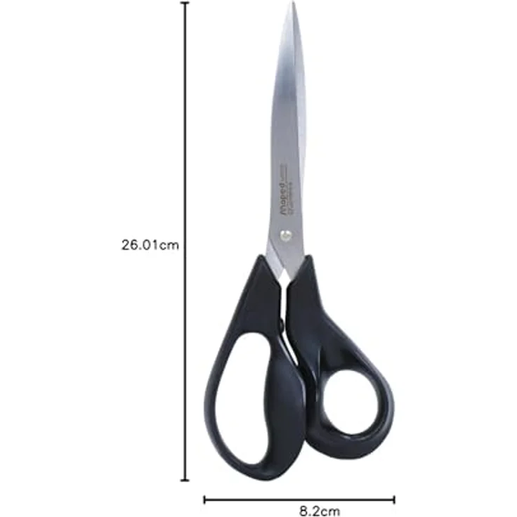 MAPED Advanced Green Papierschere, 21 cm, ergonomische 3D-Griffe, schwarz, aus 70% recyceltem Kunststoff, auf Blisterkarte – Bild 7