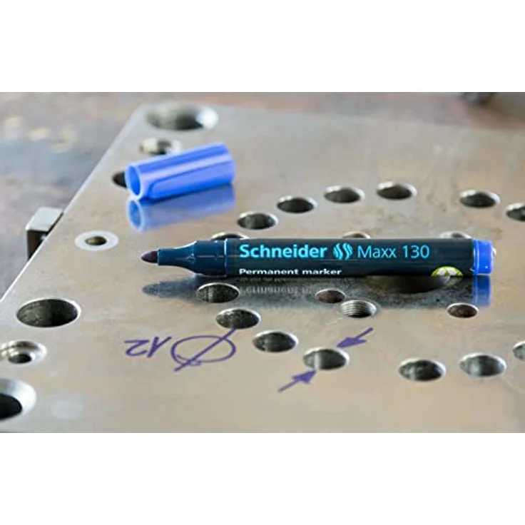 Schneider Maxx 130 Permanent-Marker mit Rundspitze (Strichstärke: 1-3 mm, nachfüllbar) 10er Packung schwarz – Bild 3