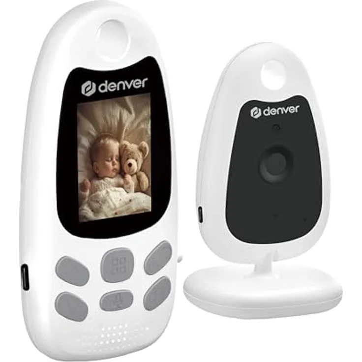 Denver BC-250 Babycam mit Monitor 2,4 GHz White - Kabellose 2,4-GHz-Kamera mit Nachtsicht und bidirektionaler Audiokommunikation – Bild 2