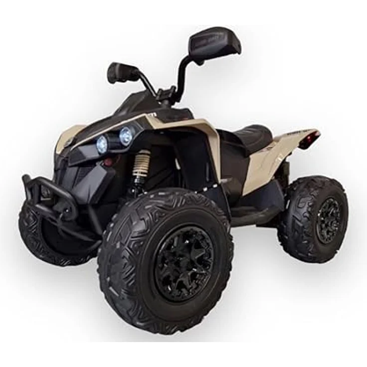 FINOOS Kinder-Elektroquad 24V, Can-am Renegade Kinder-Elektroauto 24V mit LED-Leuchten, 4 x 200W-Motoren, 24V Batterie 7Ah (Khaki) – Bild 5