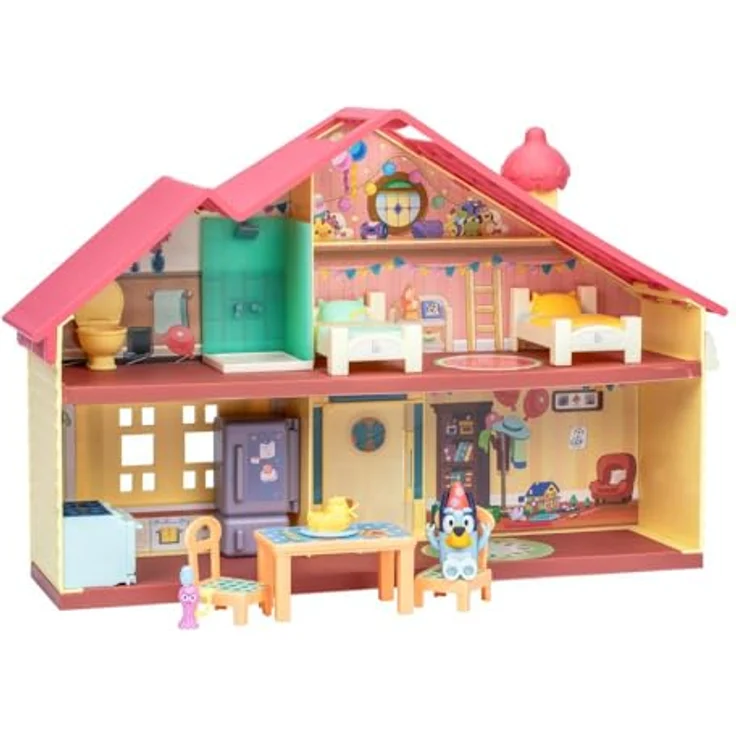 Famosa WIP BLY76010, Puppenhaus Bluey Celebration Home mit 11 Möbelstücken und festlicher Bluey-Figur, Multicolored, Talla unica – Bild 4