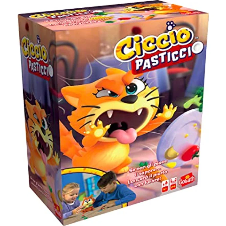 Goliath Ciccio Pasticcio, Brettspiel für Jungen und Mädchen ab 4 Jahren, inklusive 20 Gemüse und Spielplatte, für 2-4 Spieler – Bild 1