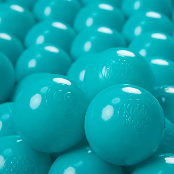 KiddyMoon 300 ∅ 6Cm Kinder Bälle Made In EU, BPA-frei, Türkis, für Bällebad und Spielvergnügen – Bild 1