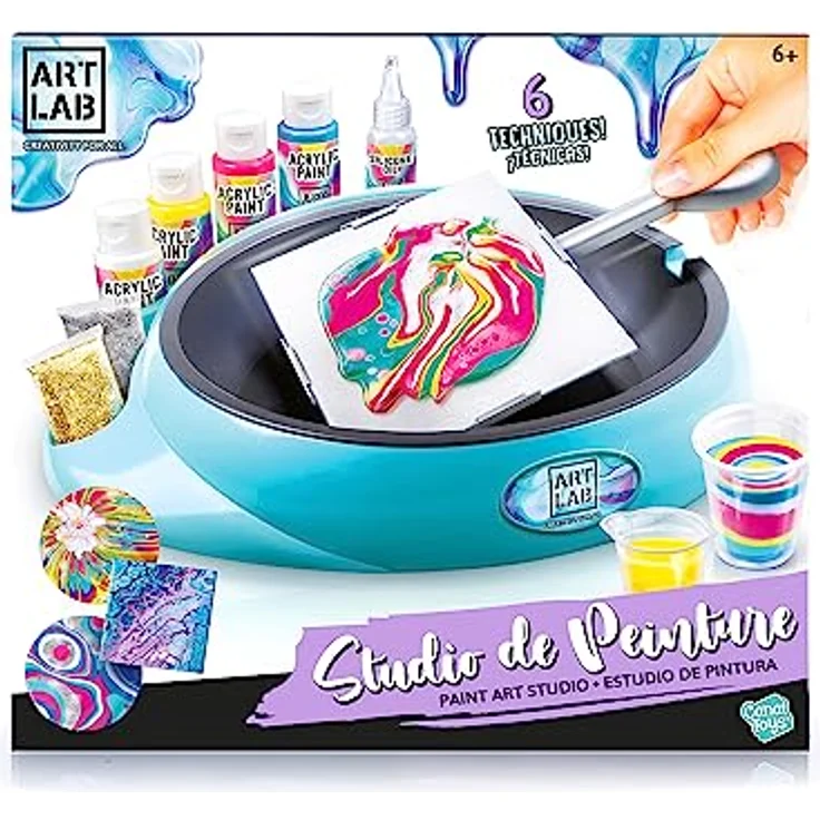 Canal Toys Studio Peinture Pouring Art, Acrylgießen Set zur Fluidmalerei, kreative Kunsttechnik – Bild 2