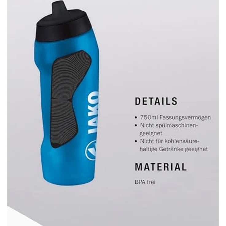 JAKO Trinkflasche Premium JAKO blau, 0. 75 Liter – Bild 5