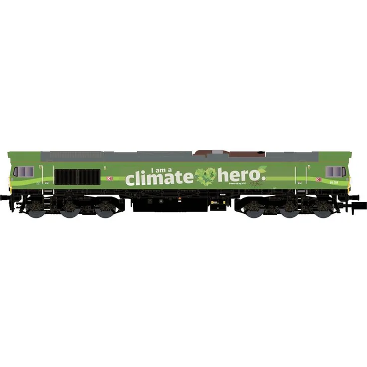 KATO K10835 N Diesellok Class 66 DB Cargo/Climate Hero, Ep.VI, sechsachsig, schwere Güterzugdienst