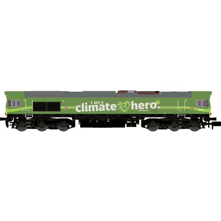 KATO K10835 N Diesellok Class 66 DB Cargo/Climate Hero, Ep.VI, sechsachsig, schwere Güterzugdienst