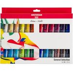 Amsterdam Standard Series Acrylfarben Set für Einsteiger, Farbmischset mit 24 x 20 ml Tuben, ausgewogene Farbpalette und hohe Lichtbeständigkeit