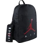 Jordan JAN AIR SCHOOL BACKPACK, Schulrucksack (2-tlg) aus 100% Polyester, sportlich, schwarz, 15 l Volumen, L-Größe