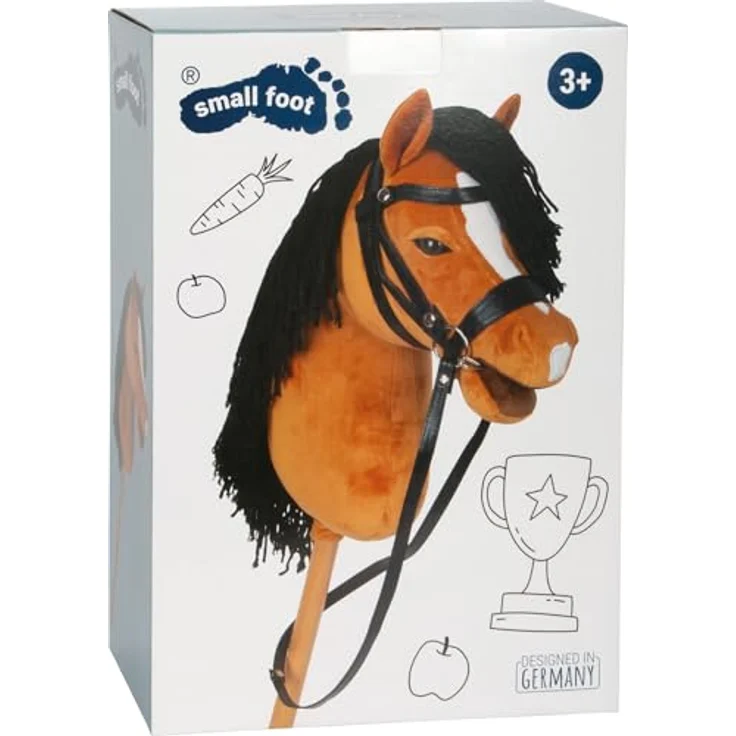 Small Foot Steckenpferd Hobby Horse Melodie, braun, inkl. Halfter, Trense & Führstrick, für aktives Hobby Horsing – Bild 14