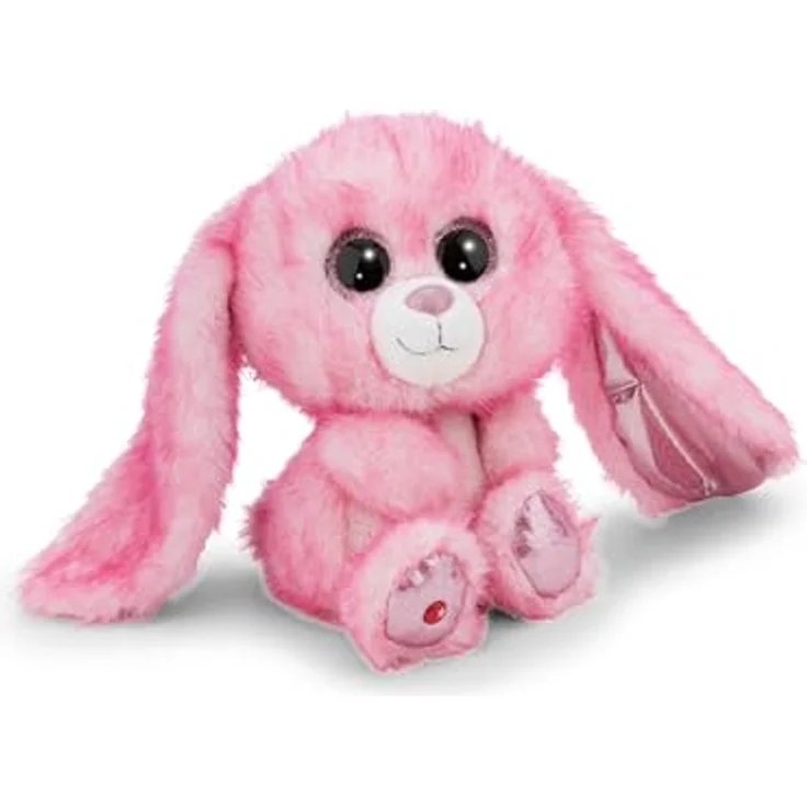 NICI Kuscheltier GLUBSCHIS Hase Flommi-Fun, 25cm, pink, superweiches Plüsch, ideales Geschenk für Kinder & Erwachsene, mit Glitzeraugen und langen Schlappohren – Bild 1