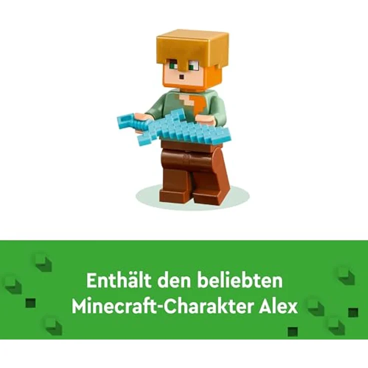 LEGO Minecraft Die Waffenkammer, Gaming-Set mit Heldenfiguren, Spielzeug-Waffen und Alex-Figur, Action-Spielzeug für Jungs und Mädchen, Geschenk für für Gamer und Kinder ab 7 Jahren 21252 – Bild 4