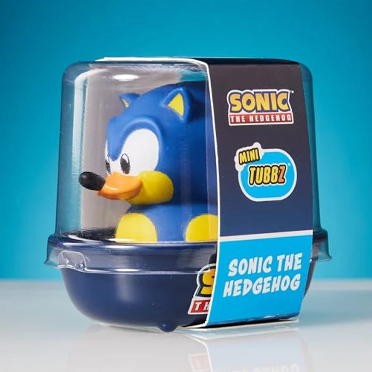 TUBBZ Mini Sonic The Hedgehog, Sammelbare Vinyl-Gummiente in Blau, ca. 5cm hoch, offiziell lizenziertes Sonic Merchandise – Bild 2