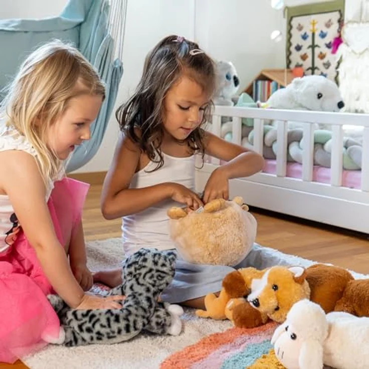 Mamanimals Igel Kuscheltier mit 3 Baby Igeln, Plüschset mit Reißverschluss und magnetischen Zitzen zum Säugen, CE-zertifiziert für Kinder ab 0+ Jahren – Bild 5