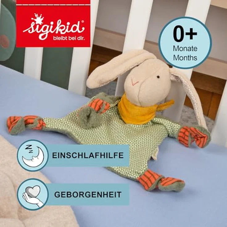 sigikid 39714 Schnuffeltuch Hase, Green Bio Collection – Bild 3