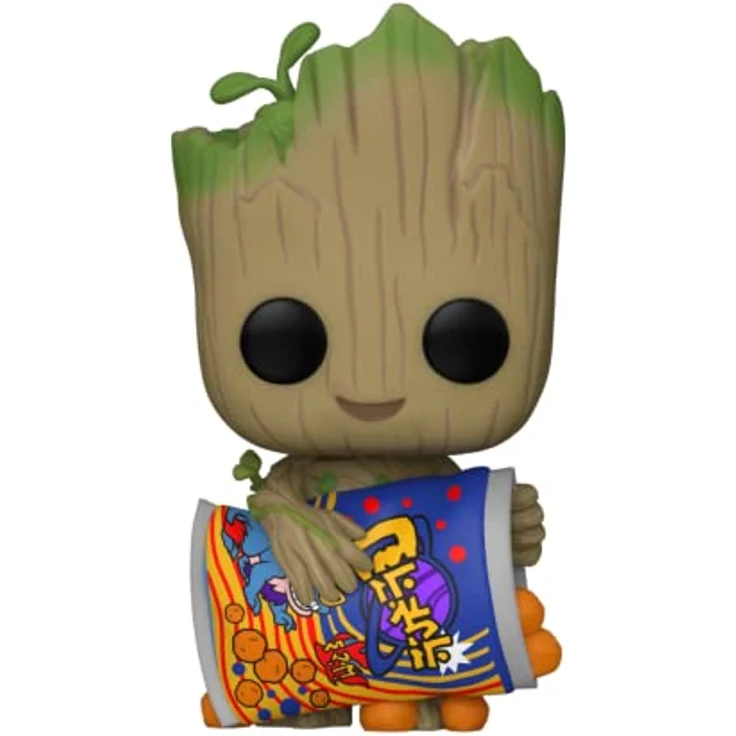 Funko Pop! Marvel: Guardians of The Galaxy - Groot Vinyl-Sammelfigur - 1/6 Quote Chase-Variante mit Käsepuffs - Geschenkidee für TV Fans - Offizielle Handelswaren – Bild 1