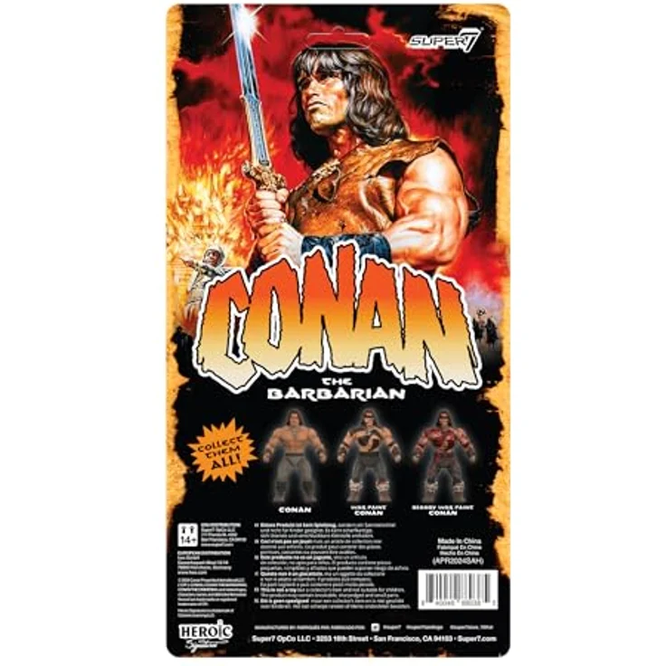 Super7 Conan der Barbar 1982 Vintage Collection Actionfigur, Wave 1 Conan Warpaint, 14 cm mit Zubehör – Bild 3