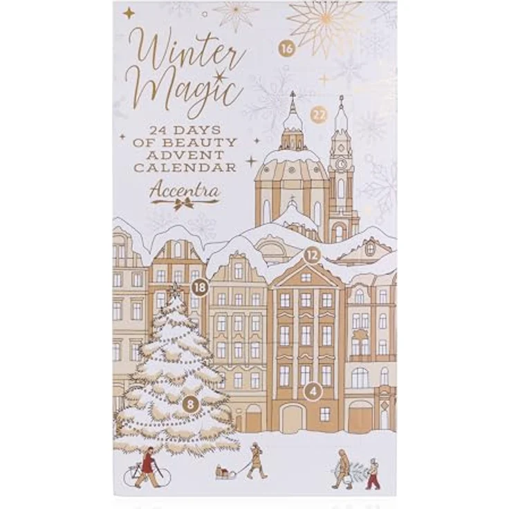 ACCENTRA Adventskalender Adventskalender WINTER MAGIC, Quadratische Box mit abwechslungsreichen Überraschungen, winterliches Design – Bild 2