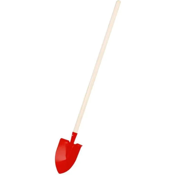 Galaflor Kinderschaufel, spitz aus Metall mit Holzstiel, rot, 76 cm für Kinder ab 3 Jahren