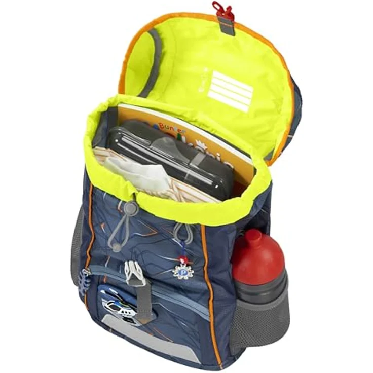 Step by Step Rucksack-Set Kid „Helicopter Sam“, mit Sitzkissen, ergonomischer Mini-Ranzen mit abnehmbarem Brustgurt, für Kindergarten, Vorschule und Freizeit, 13 l, grau-orange – Bild 4