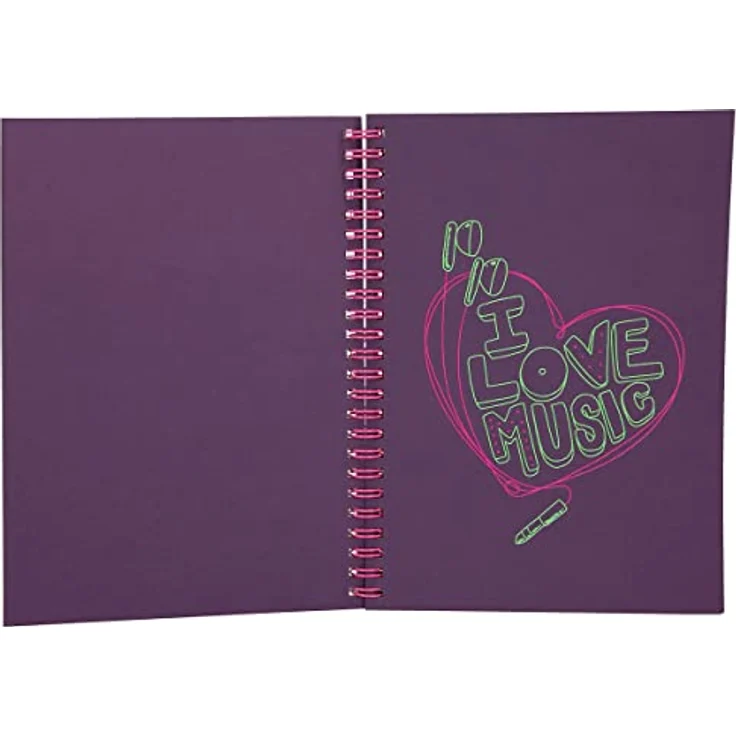 Depesche 11932 TOPModel Neon Doodle - Malbuch-Set mit 35 dunklen Seiten zum Ausmalen und Gestalten vieler Motive, Mal-Heft mit neonfarbenen Motiv-Outlines, 3 Neon Gelstiften und 1 Sticker-Bogen – Bild 5