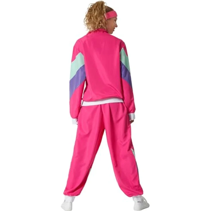 dressforfun Jogginganzug Damen Set, Trainingsanzug Damen, Sportanzug Damen, Faschingskostüme Damen, Kostüm Damen, Karneval Kostüm Damen, 80er Jahre, 90er, Kostüme für Erwachsene - pink, XXL – Bild 2