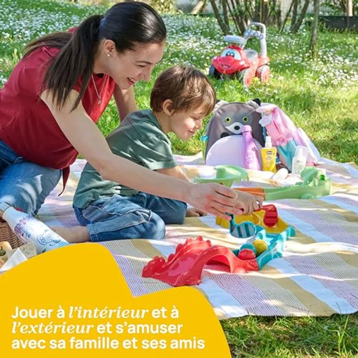 Chicco Kugelbahn 3in1 Safari, vielseitiges Set aus recyceltem Material, Made in Europe, fördert motorische Fähigkeiten, 11 Teile – Bild 7