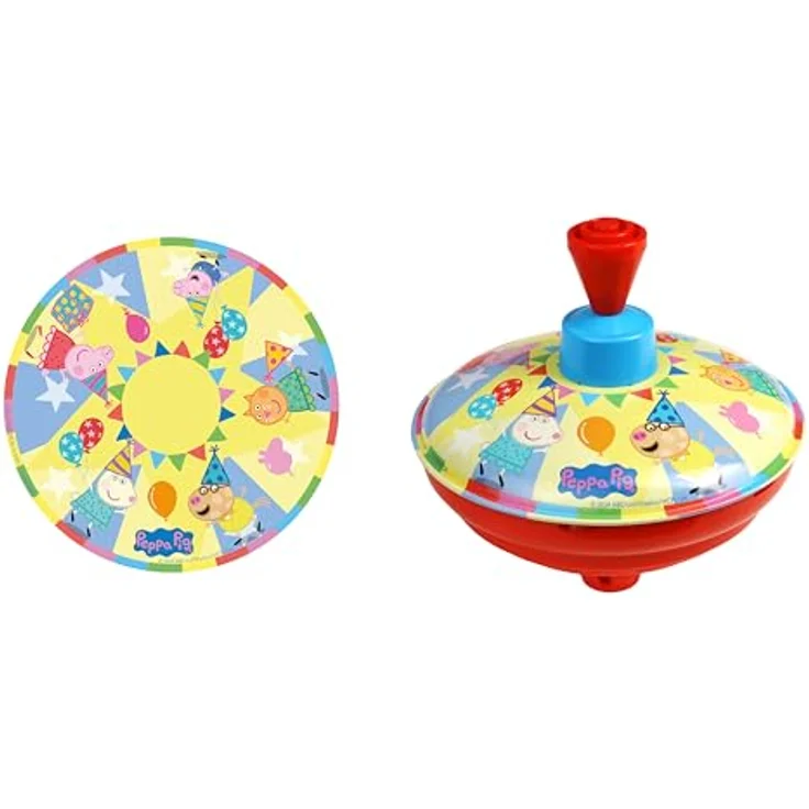 LENA® Brummkreisel 13 cm Peppa Pig, motorikförderndes Spielzeug für Kinder ab 18 Monaten, lose im Beutel – Bild 3