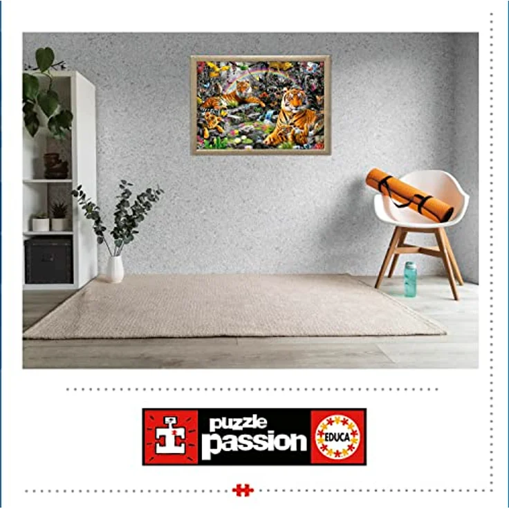 Educa - Puzzle 1500 Teile "Tiger im Dschungel", Tierpuzzle für Erwachsene und Kinder ab 14 Jahren, FSC-zertifiziert, 85 x 60 cm – Bild 5