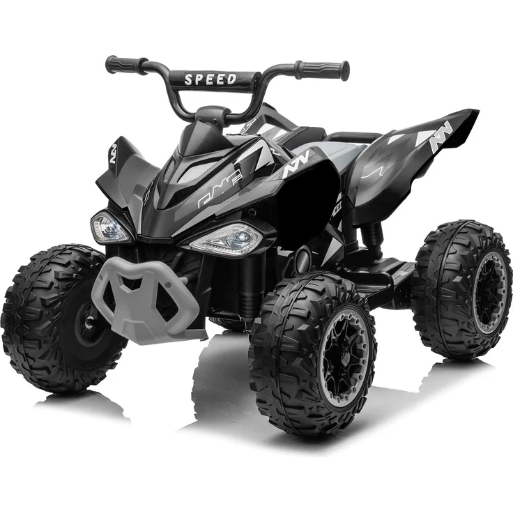 FCH Kinder Quad Elektro 12V 7Ah ATV, mit Musik und LED-Scheinwerfer, Elektro-Quad für Kinder 3-6 Jahre, Schwarz