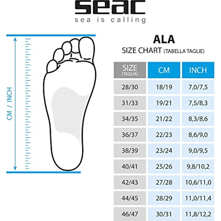 Seac ALA, Flossen mit geschlossenem Fußteil, ideal zum Schnorcheln und Schwimmen, GELB, 46/47 – Bild 5