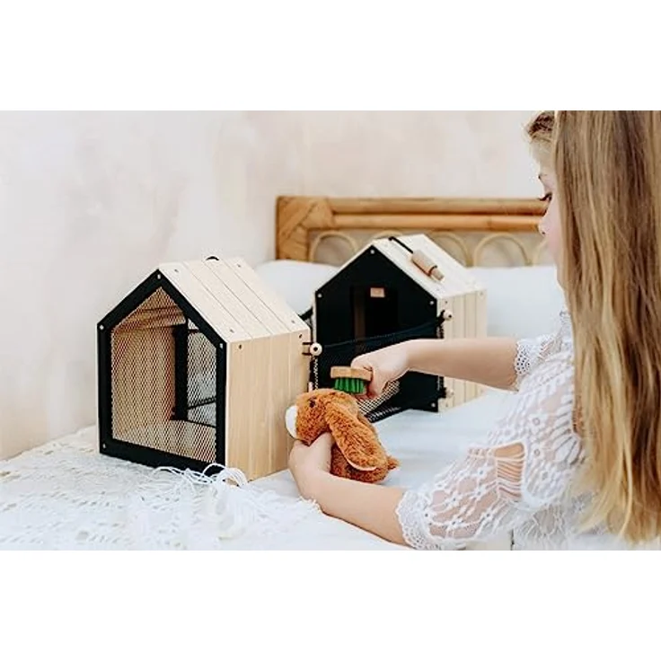 Hasenstall, Spielzeug aus Holz, mit Hase und Zubehör, von Small Foot - Preisvergleich – Bild 16