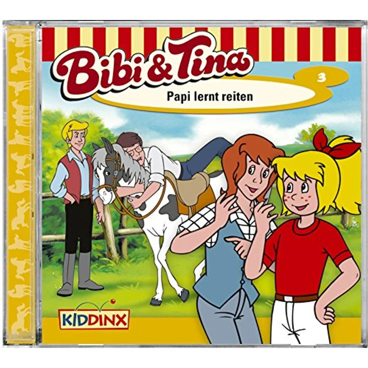 Kiddinx Hörspiel-CD Bibi und Tina 003 - Papi lernt reiten, Hörspiel-Tonies mit Abenteuer auf dem Martinshof und Bibis Papi lernt reiten – Bild 2