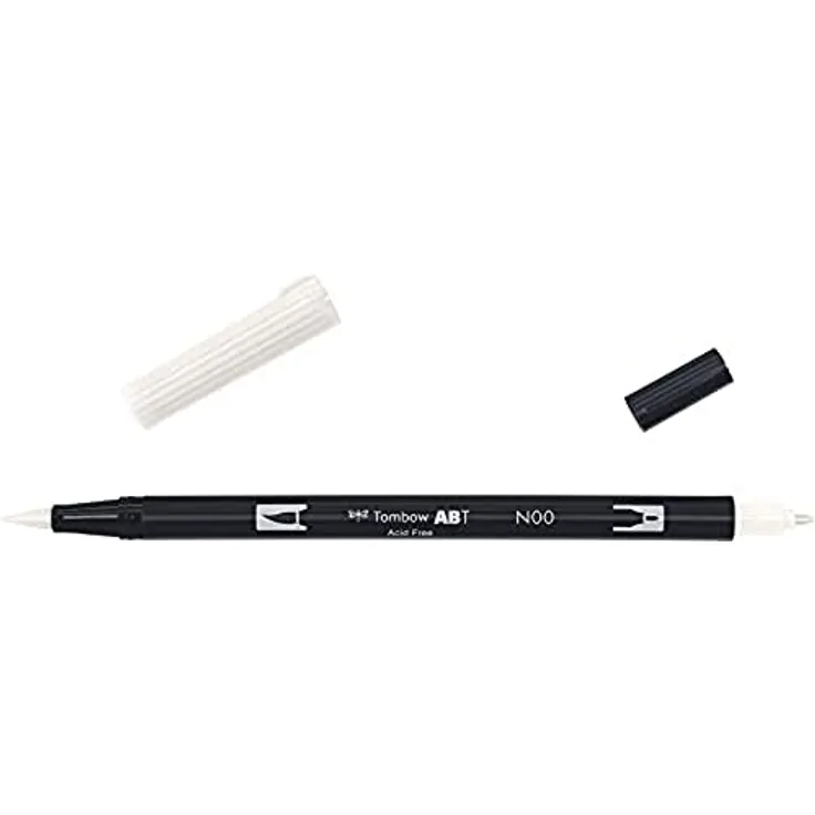 Tombow ABT Dual Brush Pen, ABT-N00-1P, Stift mit zwei Spitzen, perfekt fürs Hand Lettering und Bullet Journal, wasservermalbar, Blender