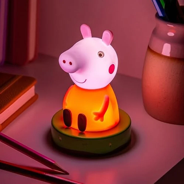 Paladone Peppa Pig Icon Light, 11 cm Nachtlicht in Blau, batteriebetrieben (2x AAA, nicht enthalten) – Bild 4