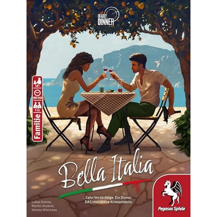 Pegasus Spiele 19015G Deadly Dinner-Bella Italia, Brettspiel für die ganze Familie – Bild 2