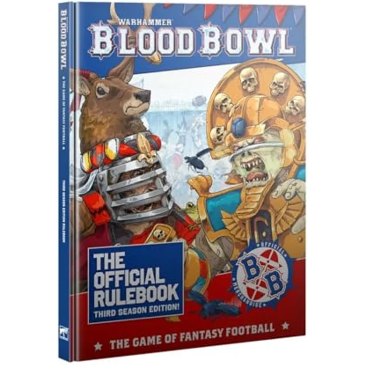 Games Workshop - Blood Bowl: Edition Dritte Staffel, Komplettes Set mit 2 Teams, Hardcover-Regelbuch, doppelseitigem Feld und Zubehör – Bild 2