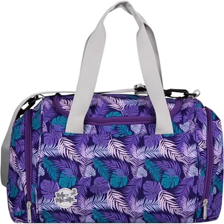 McNeill Sporttasche 37 cm, Dschungel Design, 100% Polyester, lila
